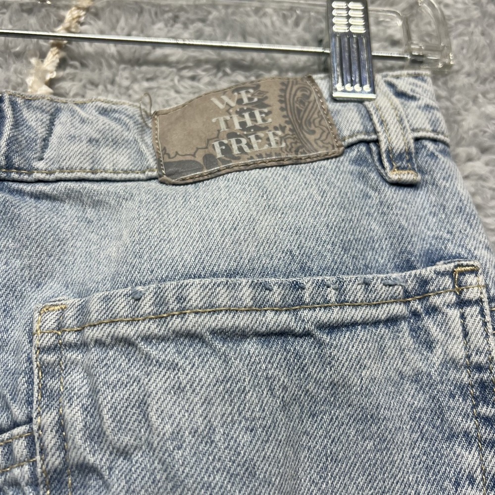 We The Free Tinsley Baggy High Rise Straight Leg Jeans Womens 26 Blue Bright Eye - Picture 6 of 15